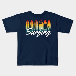 Vintage Surf Surfboards Kids T-Shirt